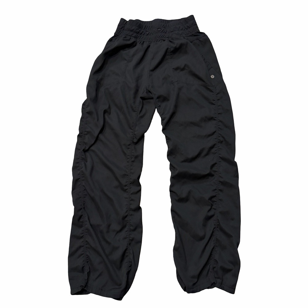 Lululemon Dance Studio Pants Womens Size 10 Black Ruched Stretch Joggers